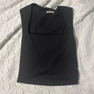 Black Sleeveless Women's Top